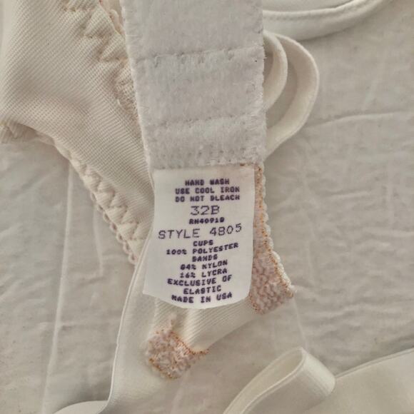 American VINTAGE Empire Intimates 32B White Convertible Strap Bridal Bra A03 - Picture 4 of 4